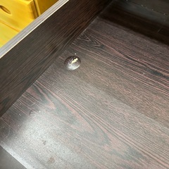 【ドリーム川西店御来店限定】⭐︎ジモティー見たよ割引⭐︎ニトリ　4段チェスト　ダークブラウン　ダメージ有り／クリーニング済み 【2125560000025946】の画像