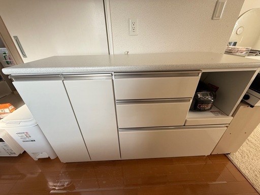 ニトリ キッチンカウンター(アルミナ2 140CT WH)  商品コード   4030917