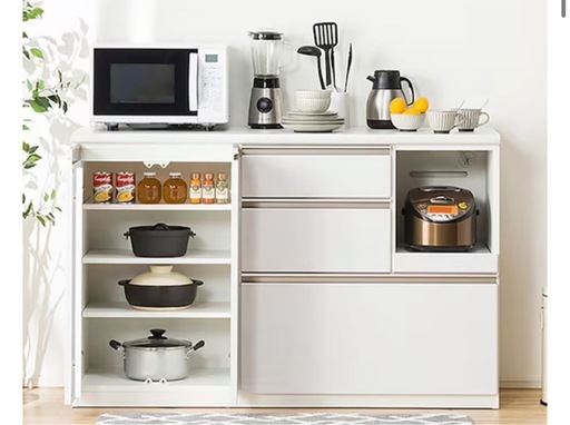 ニトリ キッチンカウンター(アルミナ2 140CT WH)  商品コード   4030917  