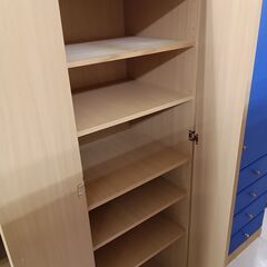 リユースのサカイ栃木店★ジモティ割あり★  ワードローブ ベージュ W59×D52×H190 クリーニング済み TC10666の画像
