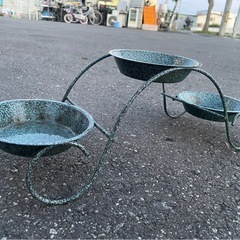 フラワースタンド　ガーデニングラック　ガーデンラック　アイアンラック　鉢置き　花台　中古　①の画像