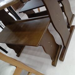 リユースのサカイ栃木店★ジモティ割あり★  ダイニングセット ブラウン W90×D60×H72.5 クリーニング済み TC10670の画像
