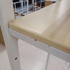 リユースのサカイ栃木店★ジモティ割あり★  ラック ホワイト×ベージュ W64.3×D40.2×H162 クリーニング済み TC10674の画像
