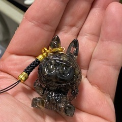 モリオン天然石キーホルダーの画像