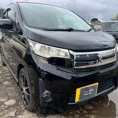 【支払総額19.8万円】一目惚れ注意！ekカスタムターボ車検令和8年9月機関良好 内外装良好 柿本マフラー 社外アルミ 即日納車ok♩の画像