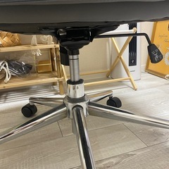 昇降式　回転チェア　グレーの画像