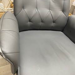 昇降式　回転チェア　グレーの画像