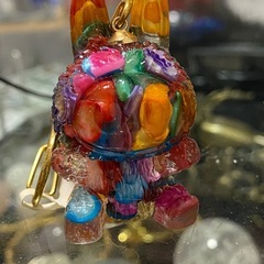カラフル天然石キーホルダーの画像