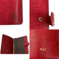 186000 現状品 LOUIS VUITTON ルイ・ヴィトン アジェンダ　PM 手帳カバー レッド [1000025379753]の画像