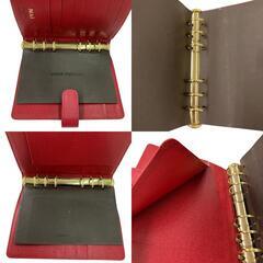 186000 現状品 LOUIS VUITTON ルイ・ヴィトン アジェンダ　PM 手帳カバー レッド [1000025379753]の画像