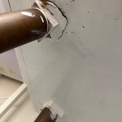 DIYで白く塗装した化粧台
の画像