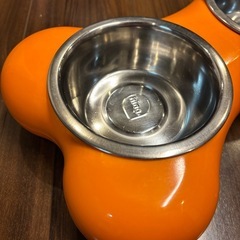 【希少】Hing Bone Bowl イギリス製 ボーン型🦴フードボウル　オレンジの画像