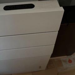 白シングルベット　コンセント付きの画像