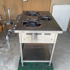 谷口工業 3口LPコンロ 業務用ガステーブル (J1495atxY)の画像