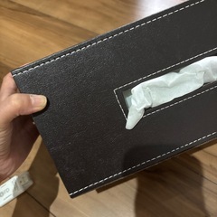 ニトリ レザー風 ティッシュケース ペン立て リモコン立ての画像