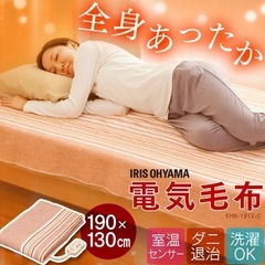 洗える電気毛布　電気敷きパッド 190×130cmの画像