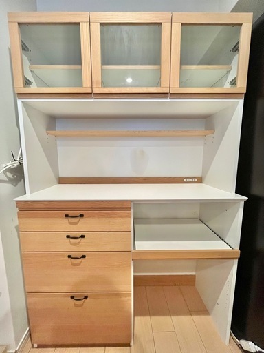 本日午前中まで⭐︎モモナチュラル HOLM ホルム オーク材 食器棚 レンジボード キッチン収納