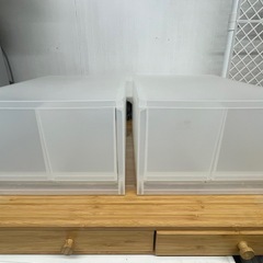 【中古】¥500 収納プラスチックケース　小物入れ　2個セット【II103】の画像
