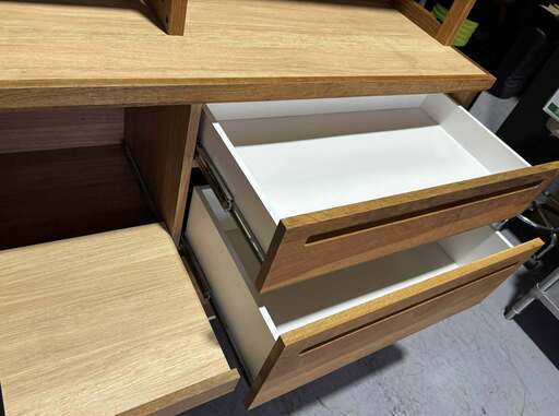 最高級 末次家具工芸 レンジボード、カップボード、幅123cm Used 最高級 末次家具工芸 レンジボード、カップボード、幅123cm Used