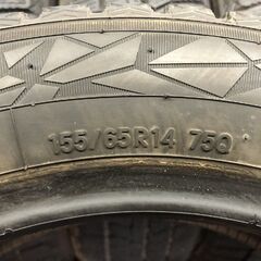 TOYO OBSERVE GIZ2 155/65R14 14インチ スタッドレス 4本 20年製 バリ溝 N-BOX ミラジーノ スペーシア ムーヴ モコ等　(STP034)の画像