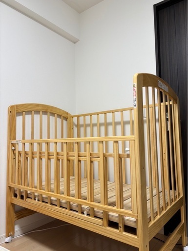 KATOJI(カトージ)ベビーベッド 70×120cm ハイポジション。 
