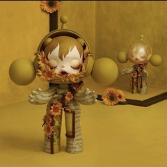 MEGA a SKULLPANDA 1000% Van Gogh Museum ひまわりの画像