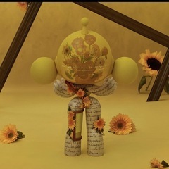 MEGA a SKULLPANDA 1000% Van Gogh Museum ひまわりの画像