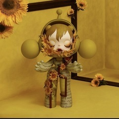 MEGA a SKULLPANDA 1000% Van Gogh Museum ひまわりの画像