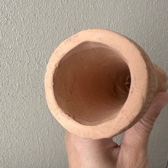 陶器 灯台型 置物　オヴジェの画像