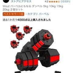 ダンベル　10kg×2の画像