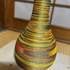 京都　美しい糸の花瓶　花器　古美術　古道具　染織の画像