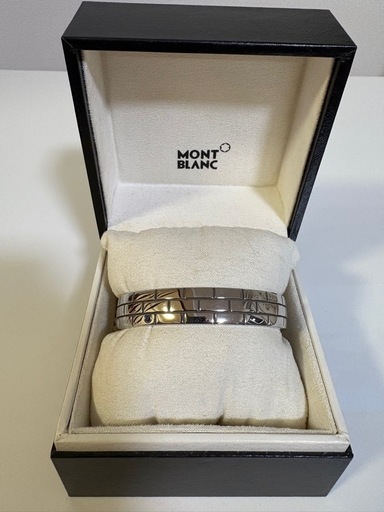 Montblanc モンブラン ブルー サファイア ステンレススチール バングル