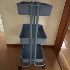  RÅSKOG ロースコグ ワゴン, グレーブルー, 28x38x61 cmの画像