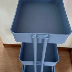  RÅSKOG ロースコグ ワゴン, グレーブルー, 28x38x61 cmの画像