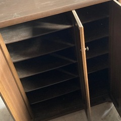 古家具　昭和レトロ　靴箱棚の画像