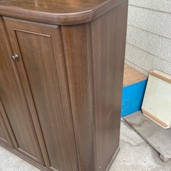 古家具　昭和レトロ　靴箱棚の画像