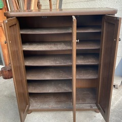 古家具　昭和レトロ　靴箱棚の画像