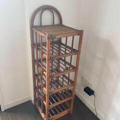 【ラタン】スリッパ置き、小物置き、本棚としての画像