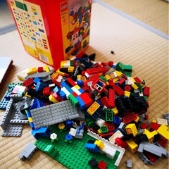 赤バケツ付き LEGO レゴ ブロック 約1.2キロ  の画像