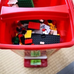 赤バケツ付き LEGO レゴ ブロック 約1.2キロ  の画像