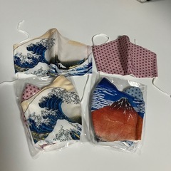 お取引き中‼️  和柄　布マスク　6枚の画像