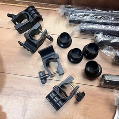 新品 つっぱりハンガーラック 2段 ブラック　の画像