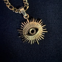 N38*《ステンレス》*アイネックレス＊ゴールドの画像