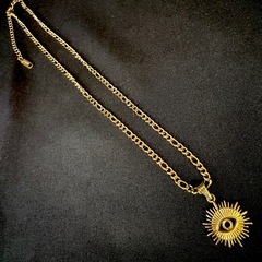 N38*《ステンレス》*アイネックレス＊ゴールドの画像