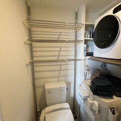 BAOYOUNI つっぱり棚 洗濯機ラック ランドリーラック【３段】の画像