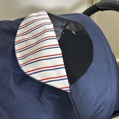Pigeon ネイビー ストライプ　ベビーカー 室内保管！の画像