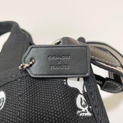 コーチ スヌーピー カーゴ トートバッグ ショルダー レディース キャンバスの画像