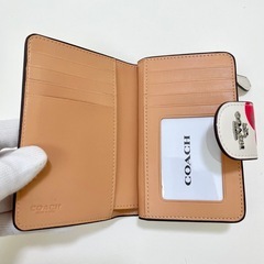 COACH コーチ 折り財布 チェリー プリント さくらんぼ レディース 白の画像
