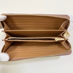 COACH コーチ 長財布 ウォレット レディース 大容量 茶 ブラウンの画像