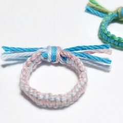 平編みミサンガリングの画像